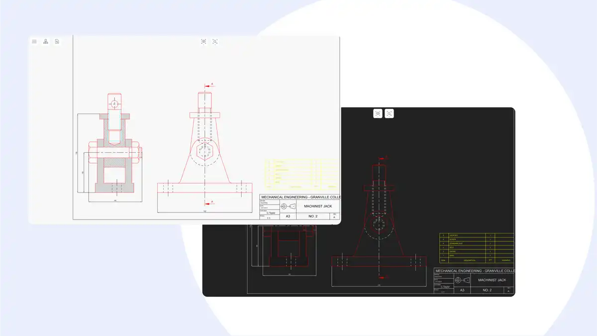 CAD Exchanger drawing mode visualization