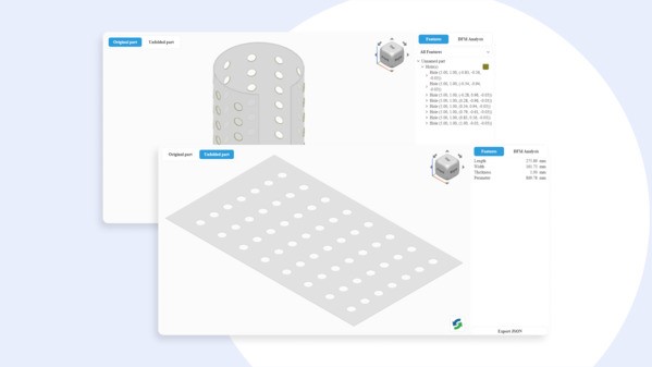 Demonstration of the improved unfolding algorithm for sheet metal in CAD Exchanger 3.24.3