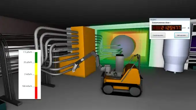 Cyclife DS and CAD Exchanger SDK STEP for nuclear intervention simulation