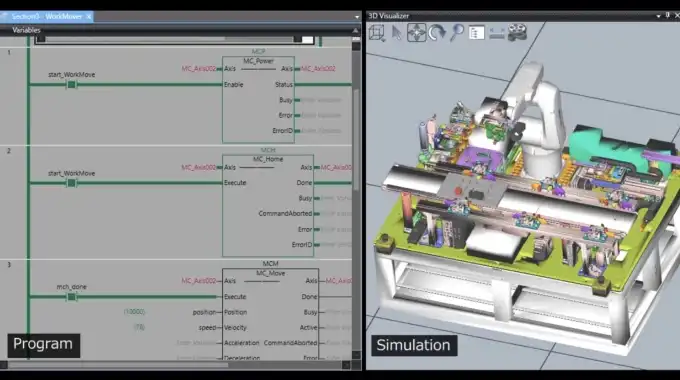 OMRON STEP for virtual factory simulation