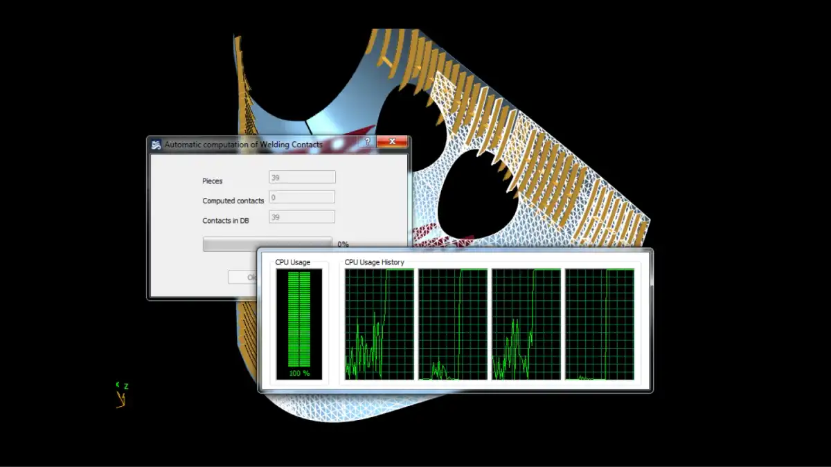 cpu usage with parallel computations in sener’s foran system