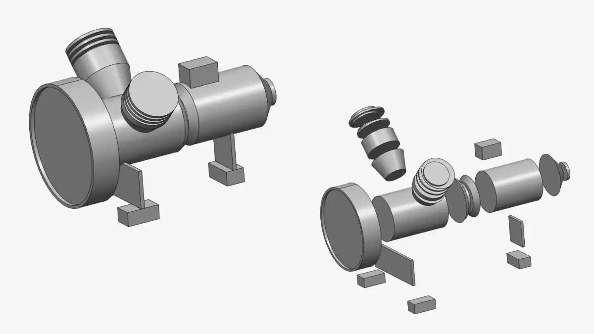 dividing a complex b rep model into a set of primitive solid objects by cad exchanger