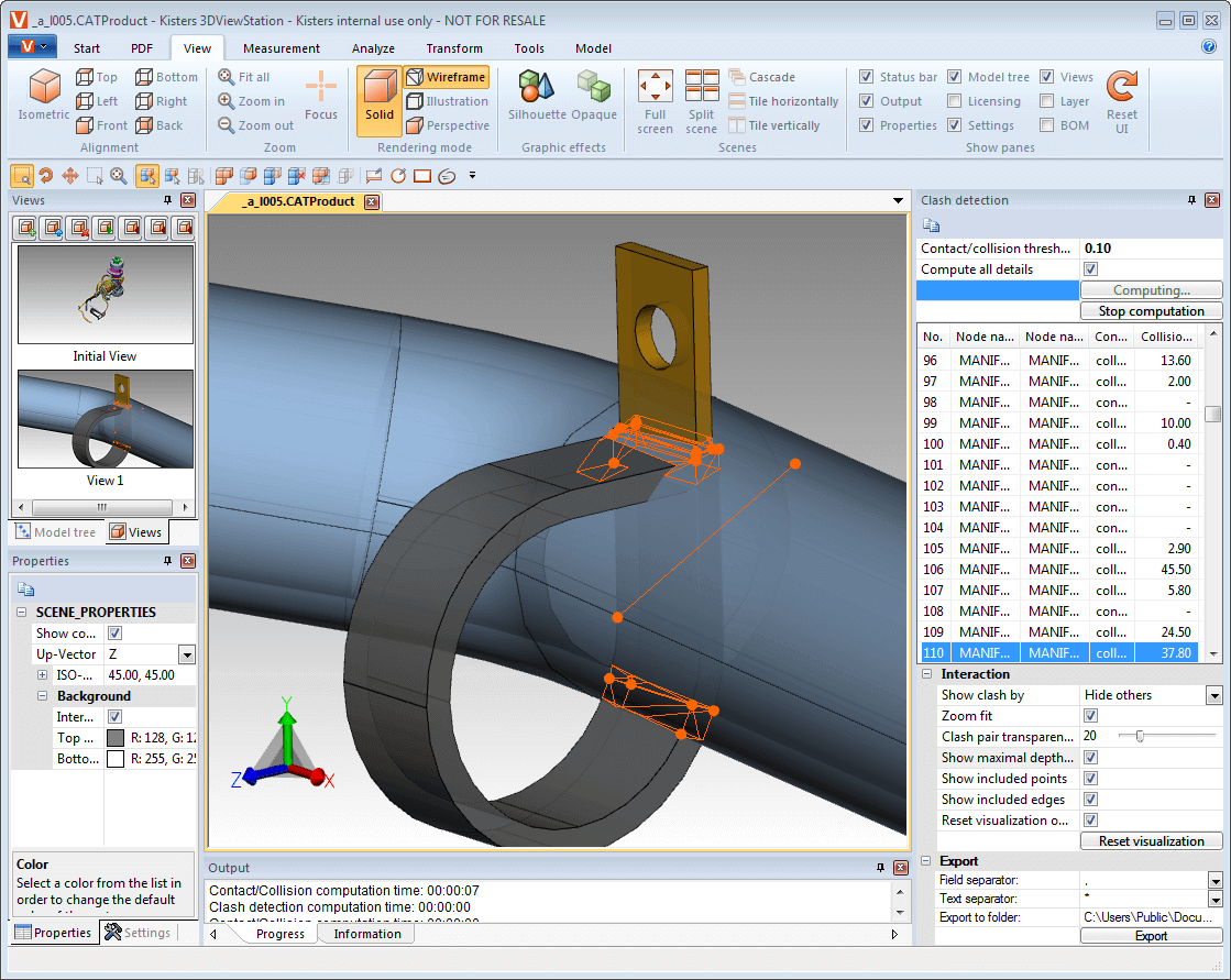 Clash detection with 3DViewStation