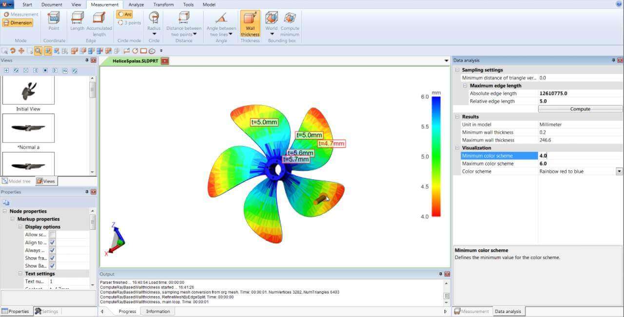 CAD model Thickness with 3DViewStation