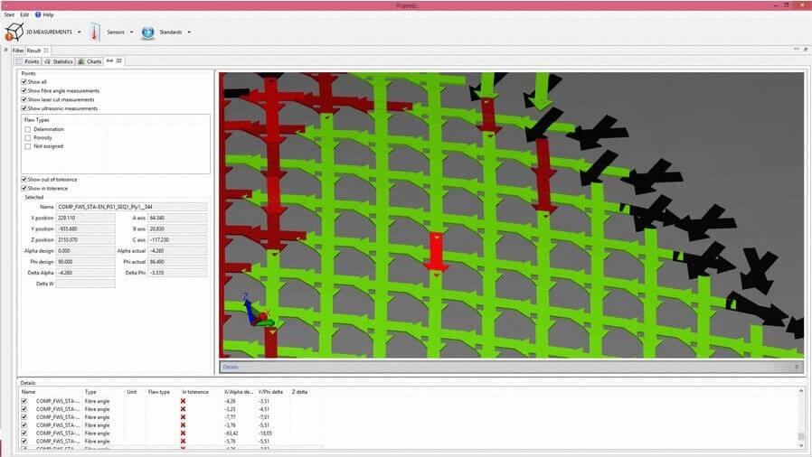 3DViewStation used to manage inspection data for carbon fiber composits in aerospace