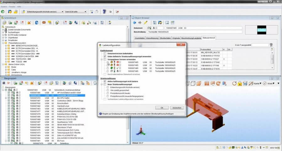 CAD visualization and real time update between SAP ECTR and 3DViewStation