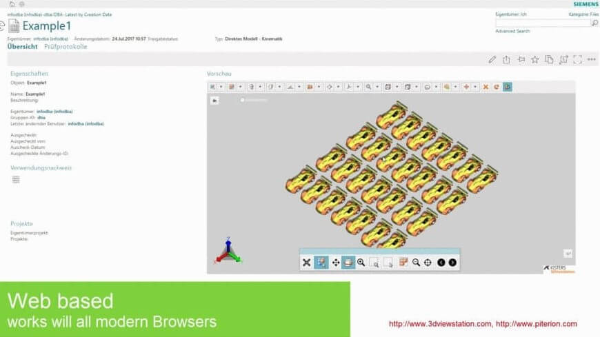 SiemensActiveWorkspace CADViewer Integration 3DViewStation WebViewer