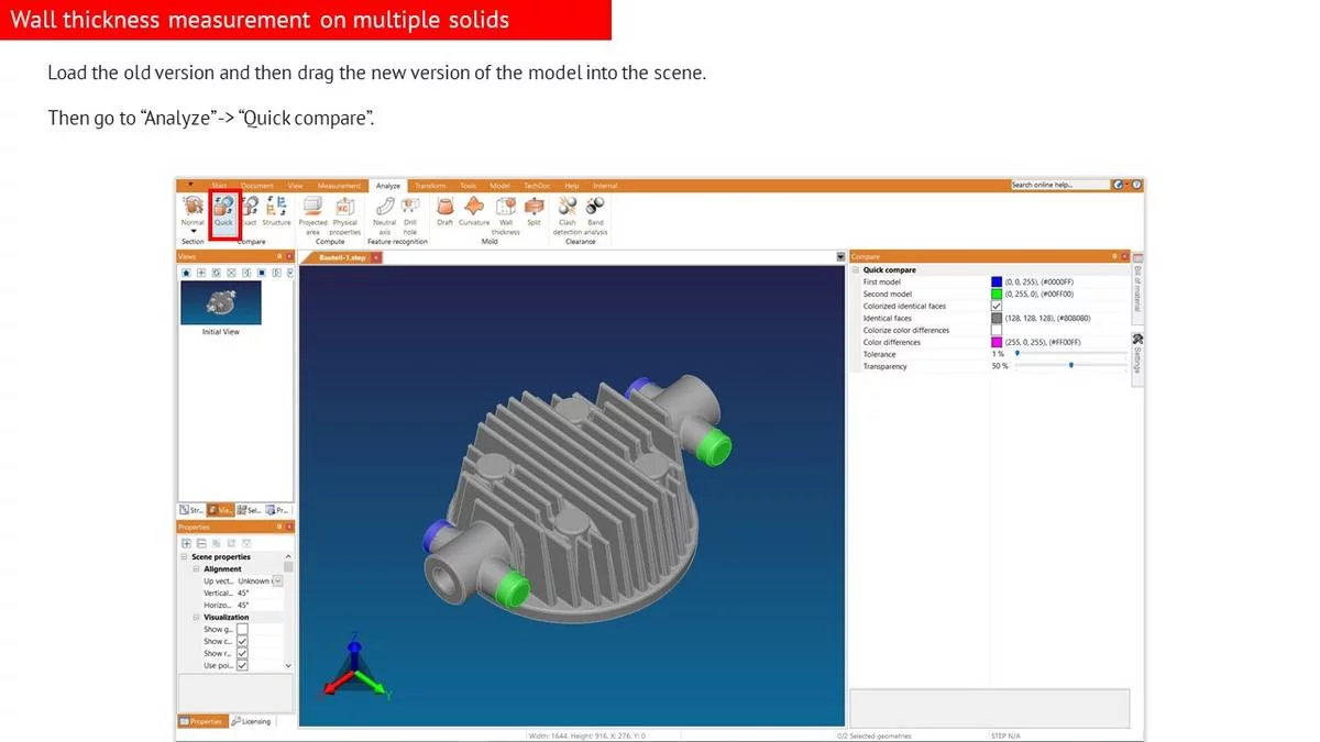 3DViewStation Release 2024.6 Model Comparison